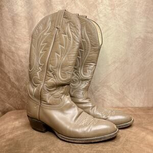 Vintage 90s Hondo Boots El Paso Texas Embroidered Cowboy Walking Boots Rodeo